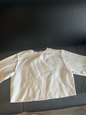 White Cropped Sweater